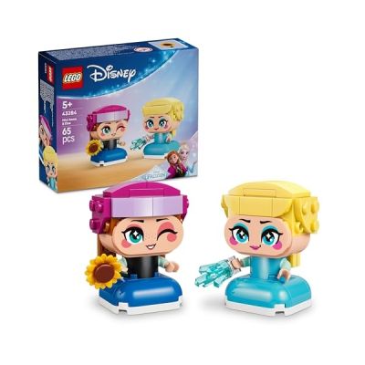 LEGO ǀ Disney La Reine des Neiges Anna et Elsa Miniatures - Figurines - Jouet Princesse avec 2 Mini-Poupées - Accessoires Tournesol & Éclair de Glace - Idée de Cadeau pour Fille dès 5 Ans & Fans