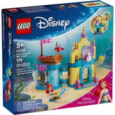 LEGO Disney Princess Le Palais Magique d’Ariel Miniature 43285 | Jouet pour fille dès 5 ans, château de La Petite Sirène, Sébastien et Polochon, micro-poupée, idée cadeau, 179 pièces
