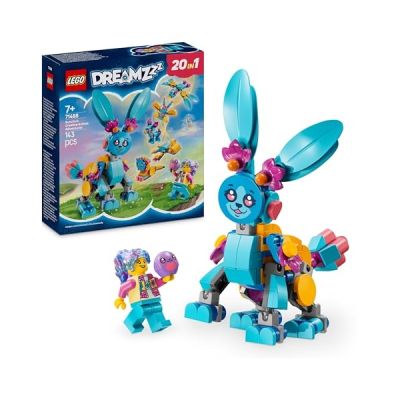 LEGO DREAMZzz Aventures de Bunchu : Animaux créatifs - Jouet de Construction Lapin 20-en-1 pour Les Petites Filles dès 7 Ans - Jeu Fantaisie avec la minifigurine d’Izzie 71488
