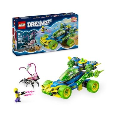 image LEGO DREAMZzz 2in1 Mateo and The Z-Blob Action Race Car to Motorbike Toy, Vehicle Set for 8 Plus Year Old Boys & Girls, Includes z-Blob, a Spider Figure and 2 Minifigures 71491