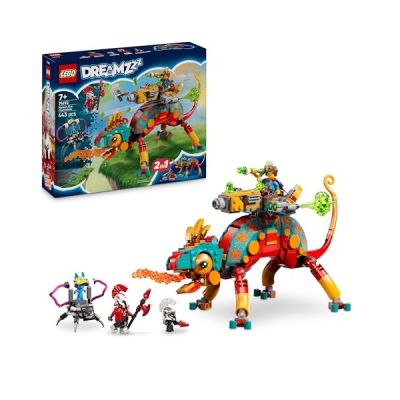 image LEGO Dreamzzz Le Caméléon Cracheur De Feu de Mateo - Figurine d'animal Fantastique se Transformant en Jet & Robot ou Gardien - 2 Minifigurines - Jouet pour Garçon ou Fille dès 7 Ans - Cadeau 71492