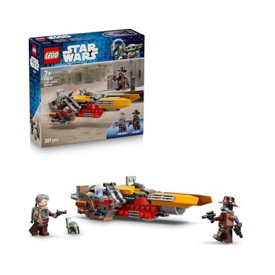 image LEGO Star Wars 75437 Le Speeder de Cobb Vanth - Jouet de Construction - Minifigurines de Cobb Vanth & Cad Bane - Pistolets Blasters & Jetpack - Cadeau pour Garçon dès 7 Ans & Fans du Mandalorien