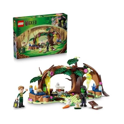LEGO Wicked Le repaire d’Elphaba 75687 | Jeu de construction pour fille 7 ans, forêt avec 2 mini-poupées et 2 figurines animales avec accessoires, cadeau, 228 pièces