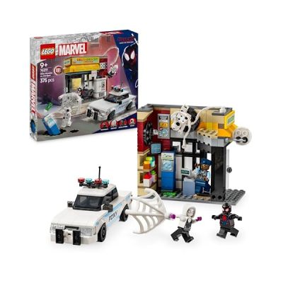 image LEGO | Marvel Spider-Verse : Miles Morales Contre La Tache - Voiture de Police à Construire - Inclut 4 Minifigurines et 1 Épicerie - Idée de Cadeau d'anniversaire pour Garçon dès 9 Ans 76311