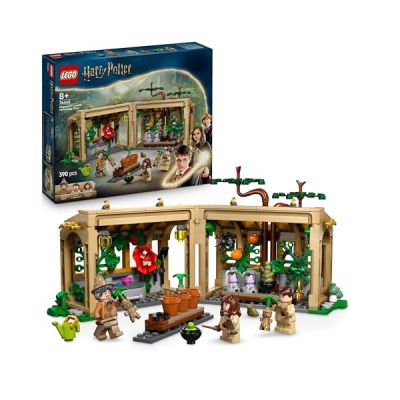 image LEGO Harry Potter Le Château De Poudlard : Le Cours De Botanique - Jeu De Construction Modulaire - Minifigurines De Neville, Hermione & Prof. Chourave - 3 Mandragores - Cadeau Fille Dès 8 Ans 76445