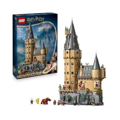 image LEGO Harry Potter Le Château de Poudlard : la Tour Principale - Jeu interactif avec salles modulaires clés Volantes & échecs - 12 minifigurines - Cadeau garçon ou Fille dès 10 Ans ou Adulte 76454