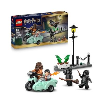 LEGO Harry Potter Hagrid et Harry s’échappent de Privet Drive 76459 | Jouet pour garçon ou fille dès 8 ans, moto avec 4 minifigurines dont 2 Mangemorts, décor de rue, idée cadeau, 124 pièces