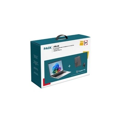 Pack Vivobook 14 14S1407QA-BRUN078W 14\'\' 60Hz Copilot+ Snapdragon X 16 Go RAM 512 Go SSD Gris + Sac à dos + Souris sans fil
