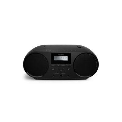 image Philips TAZ5000 Lecteur de CD/Radio FM Tout-en-Un, Bluetooth 5.4, USB, Batterie/Alimentation CA, Amplification Dynamique des Basses (Dynamic Bass), matériaux recyclés et Prise Casque 3,5 mm