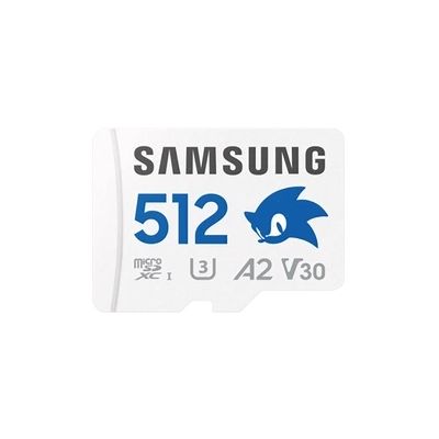 image Samsung Carte mémoire microSDXC Sonic Pro Plus, Interface UHS-I, 512 Go, Vitesse de Lecture jusqu'à 180 Mo/s, Toujours Plus de Vitesse pour Les Consoles, MB-MD512SA/LC1, avec Adaptateur SD