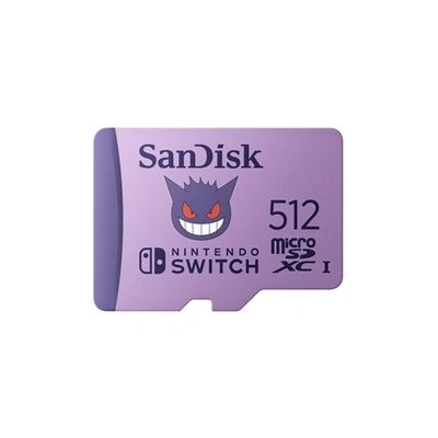 image Carte mémoire micro SD SanDisk Pokémon 512 Go Violet pour Nintendo Switch