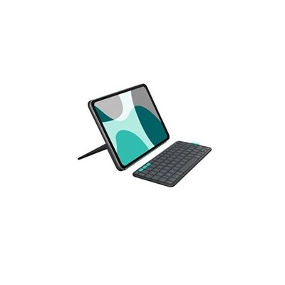 image Logitech Flip Folio, étui clavier pour iPad Pro 11 pouces (M4 et M5) et iPad Air 11 pouces (M2 et M3)(5e gén. - 2024), FRA AZERTY, Étui Bluetooth de protection escamotable, multidispositif - Graphite