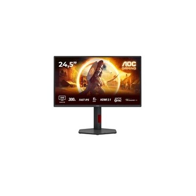 image AOC Gaming Q25G4SR - Moniteur Quad HD 255 Pouces, 300 Hz, 1 ms, FreeSync. Prem., G-Sync comp., HDR400 (2560x1440, 2X HDMI 2.1, DisplayPort 1.4) Noir-Rouge