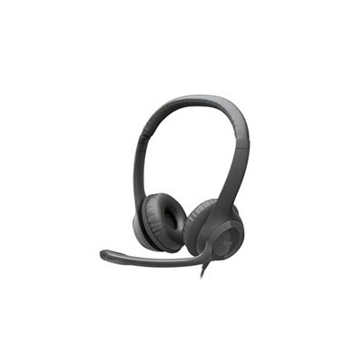 image Logitech H390 casque filaire pour PC/ordinateur portable, casque stéréo avec microphone anti-parasite, stéréo, commandes intégrées, certifié Works With Chromebook - NOIR