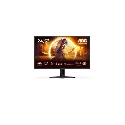 image AOC Gaming 25G4SRE - Moniteur Full HD 25 Pouces, 300 Hz, 1 ms, G-Sync, HDR400 (1920 x 1080, 2X HDMI 2.0, DisplayPort 1.4) Noir-Rouge