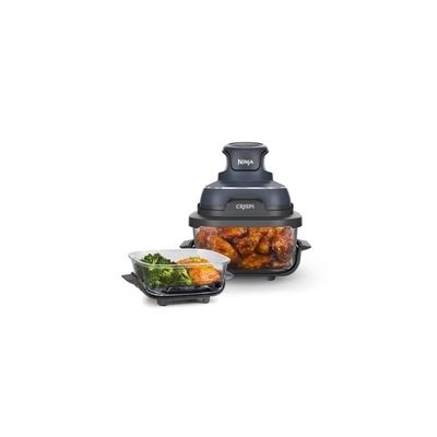 image Ninja CRISPi Friteuse sans huile portable, 3,8L, 4-en-1 : Frire sans huile, Rôtir, Garder au chaud, Recroustiller, FN101EUGY + Ninja CRISPi 2 boites en verre sous vide TempWare XSKLIDPLT2EUUK