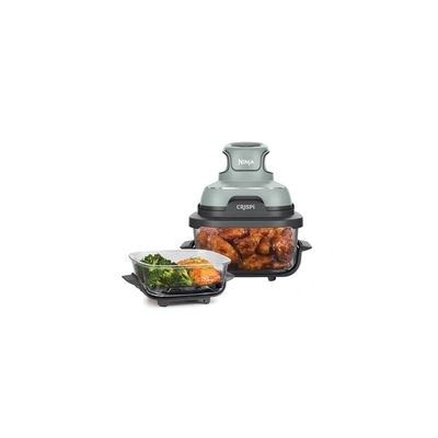 image Ninja CRISPi Friteuse sans huile portable, 3,8L, 4-en-1 : Frire sans huile, Rôtir, Garder au chaud, Recroustiller, FN101EUSG + Ninja CRISPi 2 boites en verre sous vide TempWare XSKLIDPLT2EUUK