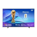 image produit Téléviseur Hisense 58E7Q de 58″, écran QLED & DLED, Smart TV avec Game Mode Plus, Filmmaker Mode, Dolby Vision Atmos, HDR10, HLG, 4K HDR immersive, AI 4K Upscaler, son Dolby MS12, DTS X, et commande