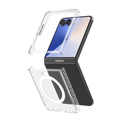 magnétique renforcée avec paillettes Duo Transparent pour Galaxy Z Flip 7