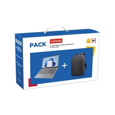 image Pack IdeaPad Slim 3 15ABR8 15,6\" AMD Ryzen 5 16 Go RAM 512 Go SSD Gris + Sac à dos Noir