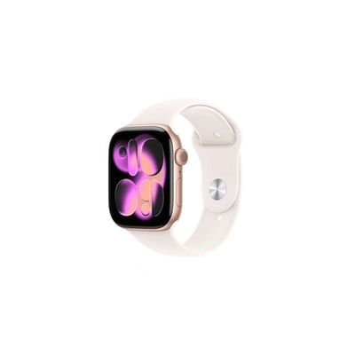 image Apple Watch Series 11 [GPS 46 mm] Montre connectée avec boîtier Or Rose et Bracelet Sport Rose Tendre. Score de Sommeil, Moniteur d’activité, Suivi de la santé, écran Toujours activé