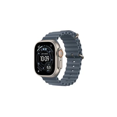 image Apple Watch Ultra 3 [GPS + Cellular 49 mm] Montre connectée Course à Pied et Multisport avec boîtier Titane Naturel et Bracelet Ocean Bleu Maritime. Communications Satellite, Suivi santé et activité