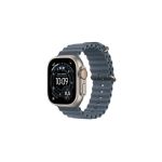 image produit Apple Watch Ultra 3 [GPS + Cellular 49 mm] Montre connectée Course à Pied et Multisport avec boîtier Titane Naturel et Bracelet Ocean Bleu Maritime. Communications Satellite, Suivi santé et activité