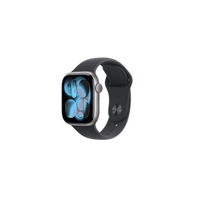 image Apple Watch Series 11 GPS + Cellular - 42mm - Boîtier Space Grey Aluminium  - Bracelet Black Sport Band - M/L
