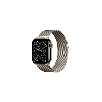 image Apple Watch Series 11 [GPS + Cellular 42 mm] Montre connectée avec boîtier Naturel et Bracelet Milanais Naturel. Score de Sommeil, Moniteur d’activité, Suivi de la santé, écran Toujours activé