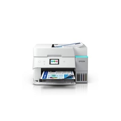 image Epson Solution d’impression A4 blanche EcoTank ET-4956 avec Wi-Fi, réservoirs d’encre AirPrint, chargeur de documents, impression, numérisation, copie et fax recto verso + jusqu’à 3 ans d’encre inclus
