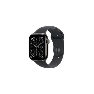 image Apple Watch Series 11 GPS + Cellular - 46mm - Boîtier Slate Titanium  - Bracelet Black Sport Band - S/M