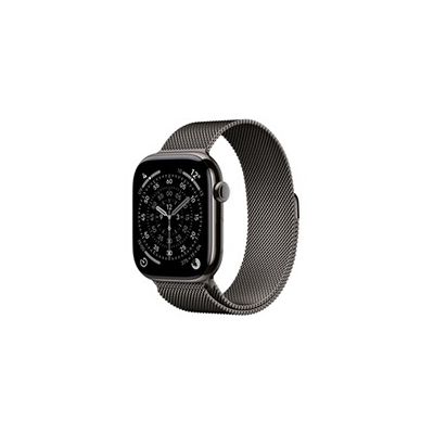 image Apple Watch Series 11 [GPS + Cellular 46 mm] Montre connectée avec boîtier Ardoise et Bracelet Milanais Ardoise. Score de Sommeil, Moniteur d’activité, Suivi de la santé, écran Toujours activé
