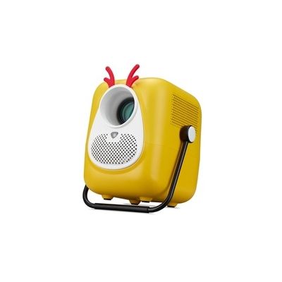 image AOpen QF23s Powered by Acer Projecteur LED LCD, 1080p Full HD (1920 x 1080 Pixels), 6500 LED lumens, Contraste 1000:1, Keystone, 2 Haut-parleurs de 3 W, HDMI (HDCP), Wi-FI, Jaune, Portable/Mobile