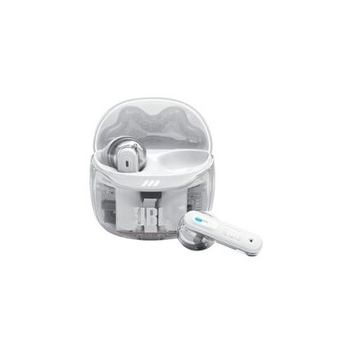 image JBL Tune Flex Ghost 2, Écouteurs sans Fil Bluetooth, 48 h d'autonomie, résistance à l'eau et à la poussière IP54, résistance à l'eau et à la poussière IP54, Connexion multipoint, White Ghost