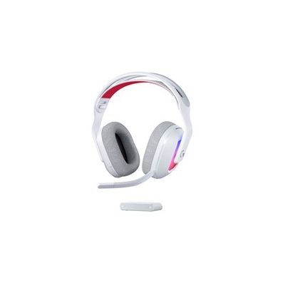 image Logitech G Astro A20 X Lightspeed Casque Gaming sans Fil pour PS5, Xbox, Switch, PC avec PLAYSYNC Audio Deux systèmes, Bluetooth, LIGHTSYNC RVB, et Micro à Tige 48 kHz - Blanc