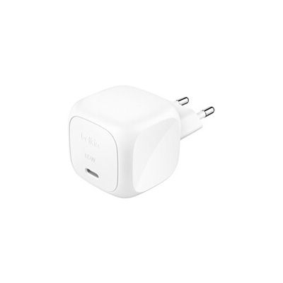 image Belkin Chargeur USB-C 65 W, Recharge Rapide, Chargeur Secteur Type-C, Compatible avec iPhone 16/15/14/13, Galaxy S25, Google Pixel 9, MacBook, iPad, AirPods, Chromebook, etc. - Blanc