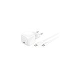 image produit Belkin Chargeur Secteur Compact BoostCharge 30 W (USB-C Power Delivery, Recharge Rapide pour Apple iPhone, iPad, AirPods, tablettes, etc., câble USB-C vers Lightning Inclus, Blanc)