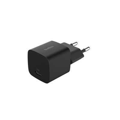 image Belkin Chargeur Secteur USB-C (25 W, Prise USB-C pour Smartphone, PD 3.0 avec PPS, pour Apple iPhone 16 Serie, iPad Pro, Samsung Galaxy S25, Pixel 9, Nintendo Switch, etc., Noir)