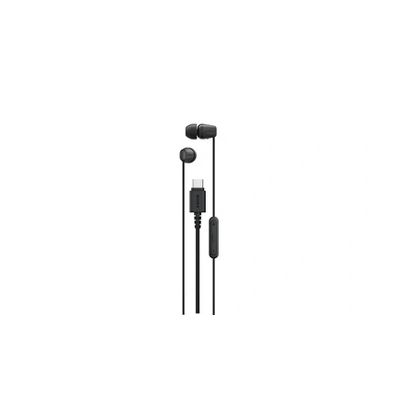 image Sony IER-EX15C avec Micro – Écouteurs filaires USB-C pour Android, iPhone, Ordinateur Portable et PC – Câble Anti-enchevêtrement – Parfaits pour Les Voyages et Une Utilisation Quotidienne – Noir