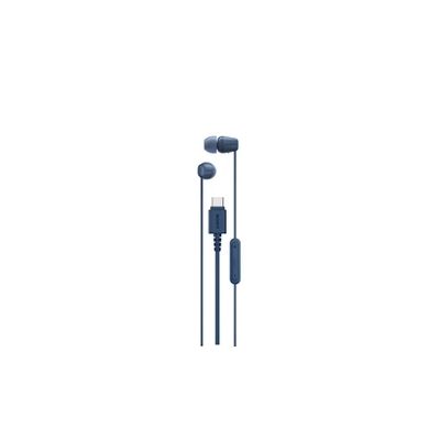 image Sony IER-EX15C avec Micro – Écouteurs filaires USB-C pour Android, iPhone, Ordinateur Portable et PC – Câble Anti-enchevêtrement – Parfaits pour Les Voyages et Une Utilisation Quotidienne – Bleu