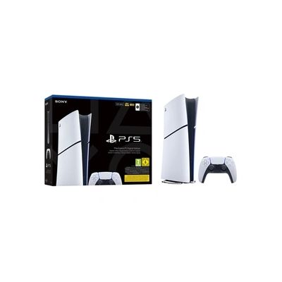 image Playstation Sony, 5 Édition Numérique, PS5 avec 1 Manette Sans Fil DualSense, Couleur : Blanche