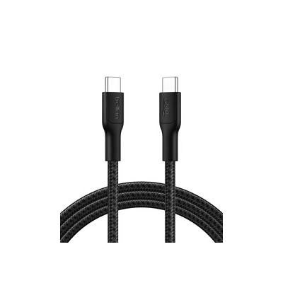 image Belkin Eco Câble USB-C vers USB-C avec gaine tressée, 2 m, 240 W, doux au toucher, souple, Câble de recharge rapide, pour iPhone 16, Galaxy S25, Pixel 9, MacBook, iPad Pro, etc. - Noir (USB 2.0)