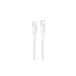 image produit Belkin Eco Câble USB-C vers USB-C avec gaine tressée, 1 m, 240 W, doux au toucher, souple, Câble de recharge rapide, pour iPhone 16, Galaxy S25, Pixel 9, MacBook, iPad Pro, etc.- Blanc (USB 2.0)