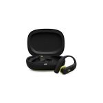 image produit Écouteurs de sport sans fil JBLEndurance Peak4 à réduction de bruit intra-auriculaire BT, 48hrs d'autonomie, TwistLock Secure Fit, étanche à l’eau et à la poussière IP68,son JBL Pure Bass, noir/citron