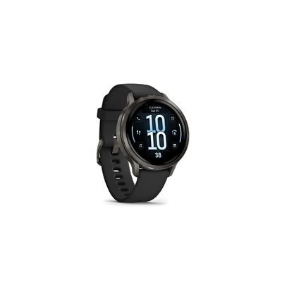 image Garmin Venu 4, 41mm - Montres GPS connectées avancées Forme et santé avec écran Ultra-Lumineux et coloré, Lampe LED intégrée et Fonctions connectée - Noir et Gray avec Bracelet Noir