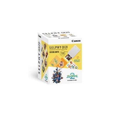 Kit SELPHY QX20 Edition Zootopie 2 - Blanc + 20 recharges+ 2 carnets + Stickers