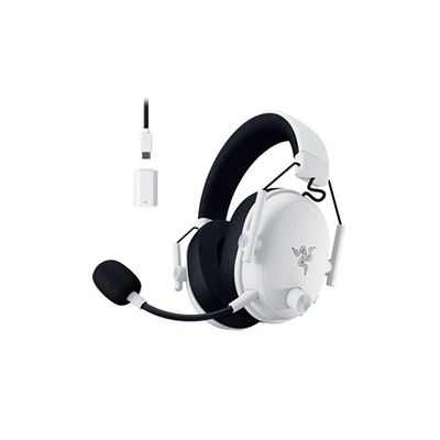 image Razer BlackShark V3 - Casque sans Fil pour l’Esport - Haut-parleurs en Titane de 50mm - Micro HyperClear Amovible - THX Spatial Audio - Wireless 2,4Ghz & Bluetooth - Profils FPS - PC/Mac | Blanc