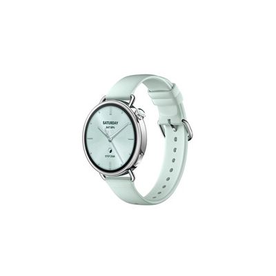 image XIAOMI Watch S4 41mm, Montre connectée compacte de 41mm, boîtier Ultra-léger de 32g, prédiction du Cycle menstruel, contrôle santé en Un Geste, HyperOS 3, Bracelet Caoutchouc fluoré (Menthe).