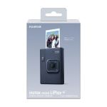 image produit INSTAX Mini LiPlay+ Bleu Nuit Appareil Photo numérique instantané Hybride et imprimante Photo, écran LCD 6 x 4 cm, Fonction d'enregistrement Audio, objectifs Principal et Grand Angle pour Selfies