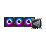 image produit MSI MAG CORELIQUID I360 Watercooling AIO - Large plaque froide en cuivre, ARGB sur tête de bloc et ventilateurs LDB, waterblock à double chambre, radiateur Split-Flow, compatible Intel & AMD